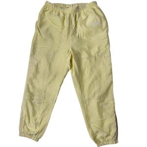 SUPREME Men’s Lemon Yellow Silk Sweat Pants